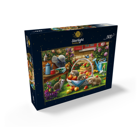 Hedgehogs in the Garden 500 Jigsaw Puzzle box view2