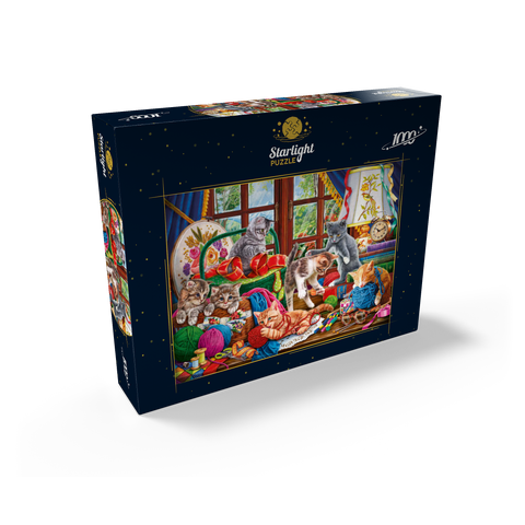 The Cheerful Kittens with Yarn 1000 Jigsaw Puzzle box view2