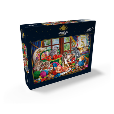 The Cheerful Kittens with Yarn 100 Jigsaw Puzzle box view2