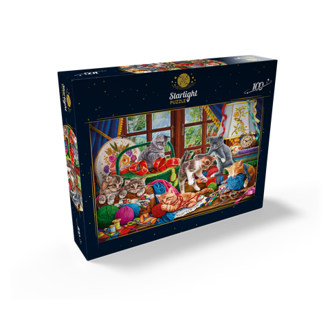 The Cheerful Kittens with Yarn 100 Jigsaw Puzzle box view2