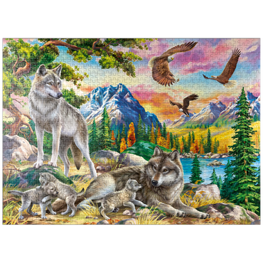 puzzleplate Wolves and Eagles 1000 Jigsaw Puzzle