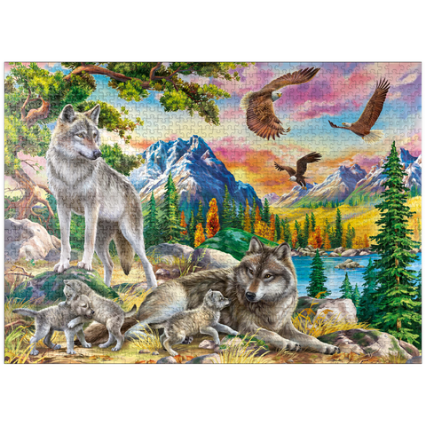 puzzleplate Wolves and Eagles 1000 Jigsaw Puzzle