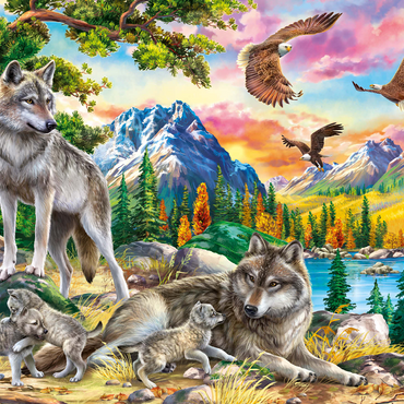 Wolves and Eagles 1000 Jigsaw Puzzle 3D Modell