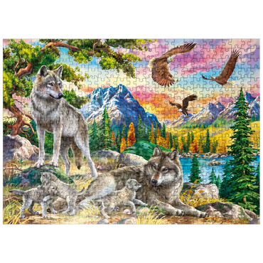 puzzleplate Wolves and Eagles 500 Jigsaw Puzzle