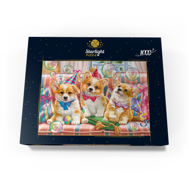 Corgi Puppies at Birthday Party 1000 Jigsaw Puzzle box view3