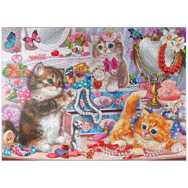 puzzleplate Cute Kittens with Beads 1000 Jigsaw Puzzle