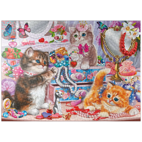 puzzleplate Cute Kittens with Beads 1000 Jigsaw Puzzle