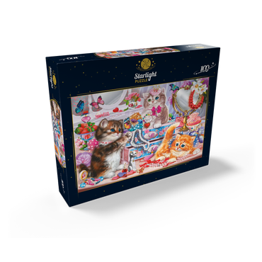 Cute Kittens with Beads 100 Jigsaw Puzzle box view2