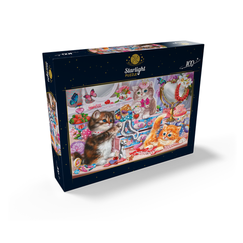 Cute Kittens with Beads 100 Jigsaw Puzzle box view2