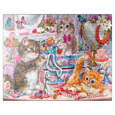 puzzleplate Cute Kittens with Beads 100 Jigsaw Puzzle