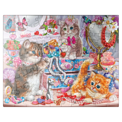 puzzleplate Cute Kittens with Beads 100 Jigsaw Puzzle