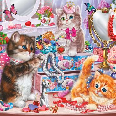 Cute Kittens with Beads 100 Jigsaw Puzzle 3D Modell