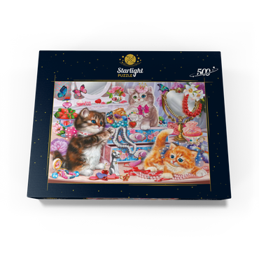 Cute Kittens with Beads 500 Jigsaw Puzzle box view3