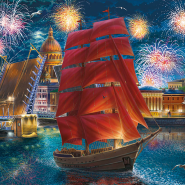 Scarlet Sails 100 Jigsaw Puzzle 3D Modell