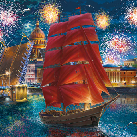 Scarlet Sails 100 Jigsaw Puzzle 3D Modell