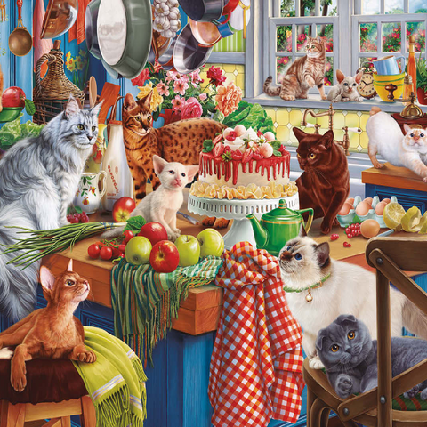 Kittens in the Kitchen 100 Jigsaw Puzzle 3D Modell