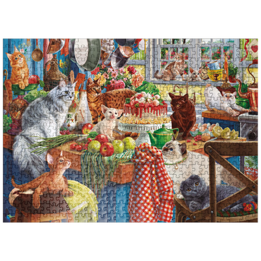 puzzleplate Kittens in the Kitchen 500 Jigsaw Puzzle