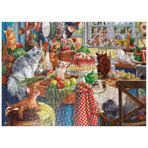 puzzleplate Kittens in the Kitchen 500 Jigsaw Puzzle