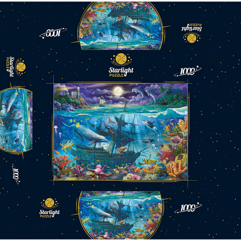 Evening Undersea 1000 Jigsaw Puzzle box 3D Modell