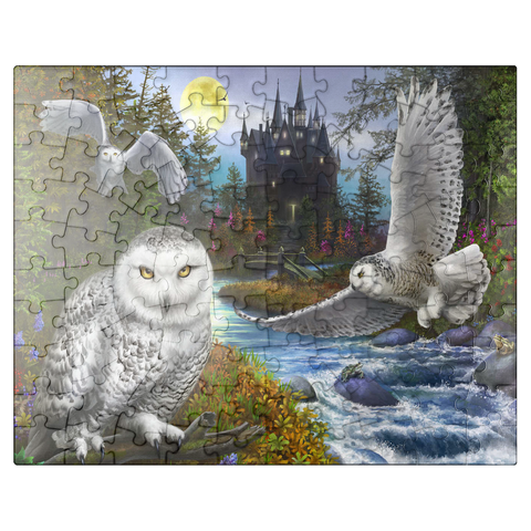 puzzleplate Snowy Owls 100 Jigsaw Puzzle