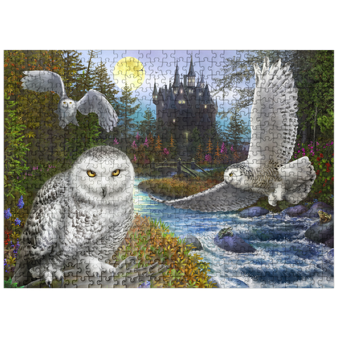 puzzleplate Snowy Owls 500 Jigsaw Puzzle