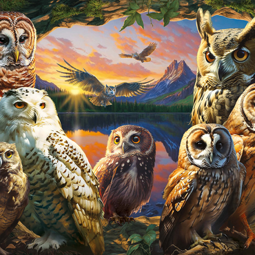 Owls at Sunset 1000 Jigsaw Puzzle 3D Modell