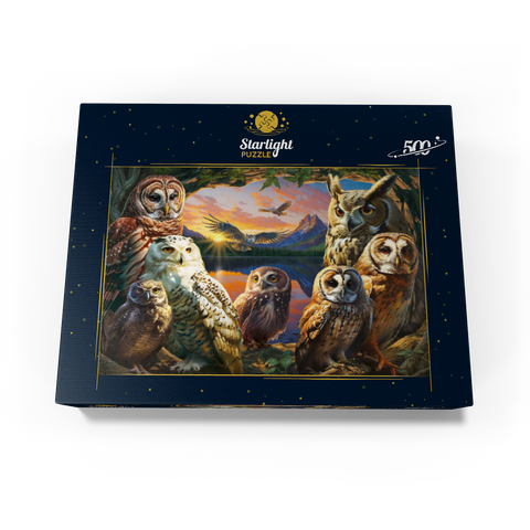 Owls at Sunset 500 Jigsaw Puzzle box view3