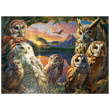 puzzleplate Owls at Sunset 500 Jigsaw Puzzle