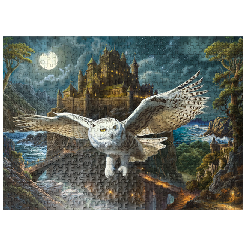 puzzleplate Magic Owl and Castle 500 Jigsaw Puzzle