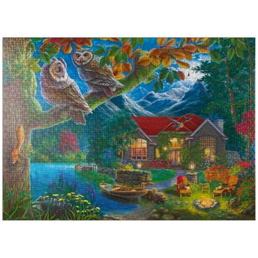 puzzleplate Owls & Night House 1000 Jigsaw Puzzle