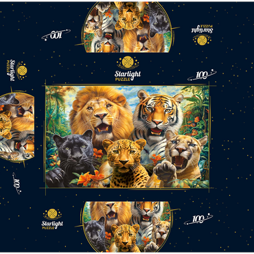 Selfies of Wildcats 100 Jigsaw Puzzle box 3D Modell