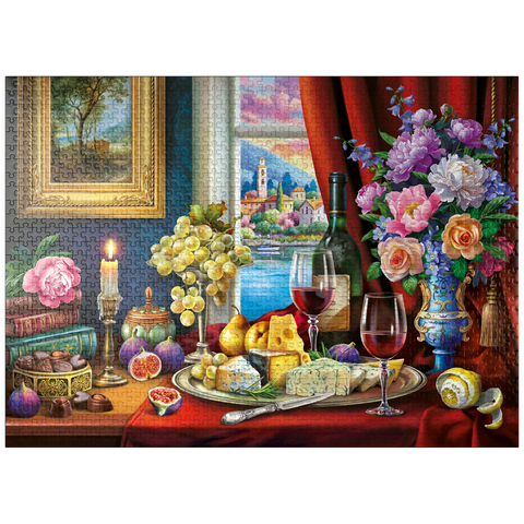 puzzleplate Still Life With Wine 1000 Jigsaw Puzzle