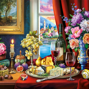 Still Life With Wine 100 Jigsaw Puzzle 3D Modell