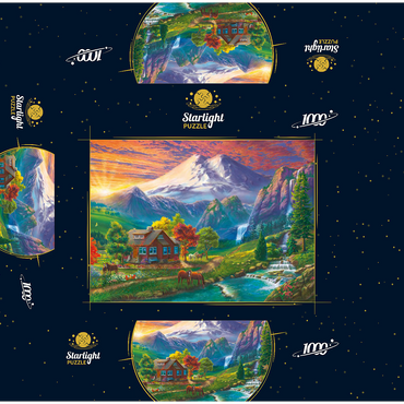 Elbrus at Sunset 1000 Jigsaw Puzzle box 3D Modell