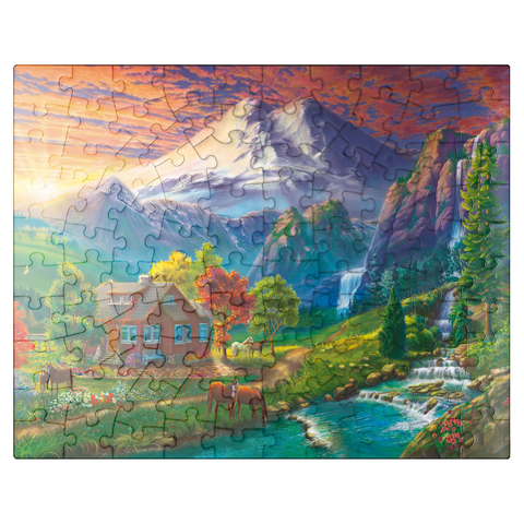 puzzleplate Elbrus at Sunset 100 Jigsaw Puzzle