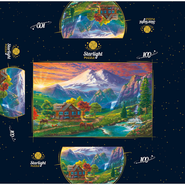 Elbrus at Sunset 100 Jigsaw Puzzle box 3D Modell