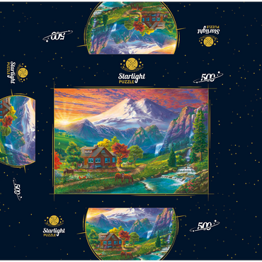 Elbrus at Sunset 500 Jigsaw Puzzle box 3D Modell