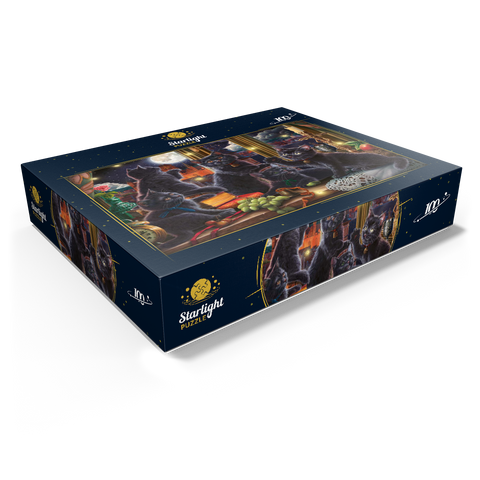 Black Kittens & Fireflies 100 Jigsaw Puzzle box view1