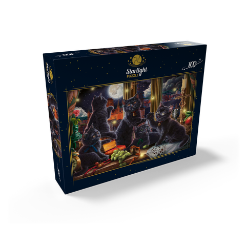 Black Kittens & Fireflies 100 Jigsaw Puzzle box view2