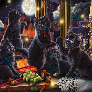 Black Kittens & Fireflies 100 Jigsaw Puzzle 3D Modell