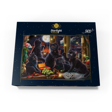 Black Kittens & Fireflies 500 Jigsaw Puzzle box view3