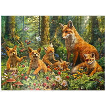 puzzleplate Fox Family 500 Jigsaw Puzzle