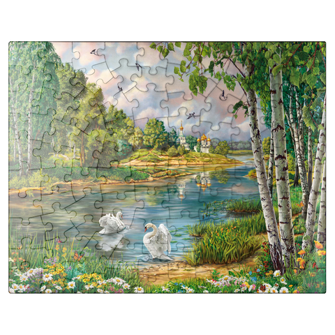 puzzleplate Village Landscape 100 Jigsaw Puzzle