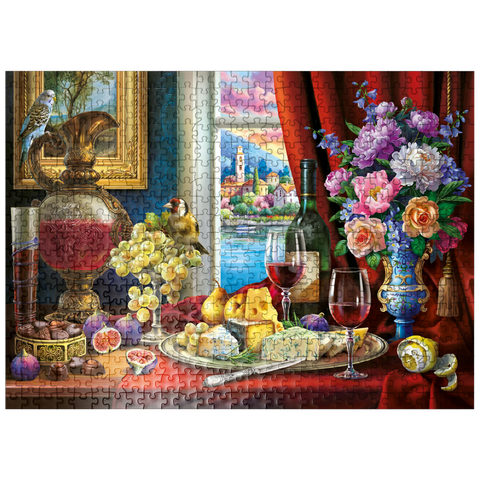 puzzleplate Still Life & Wine 500 Jigsaw Puzzle