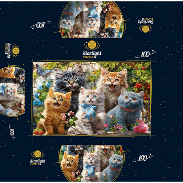 Kitten Selfie 100 Jigsaw Puzzle box 3D Modell