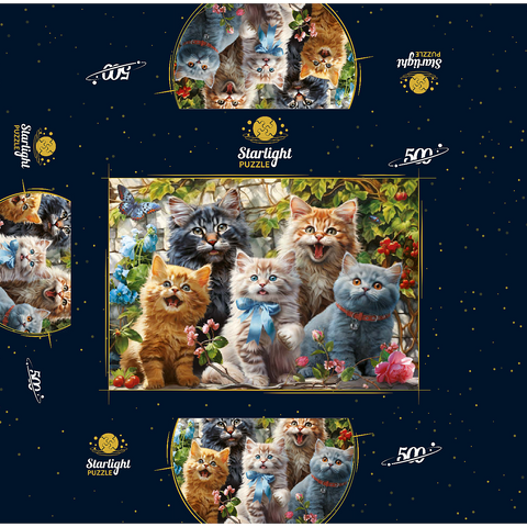 Kitten Selfie 500 Jigsaw Puzzle box 3D Modell