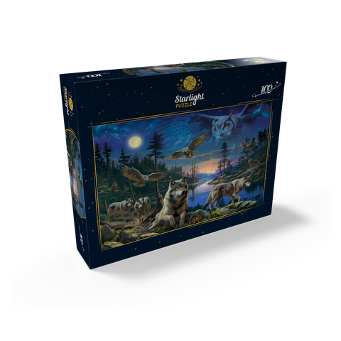 Night Wolves & Owls 100 Jigsaw Puzzle box view2