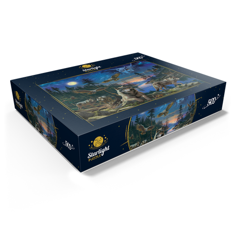 Night Wolves & Owls 500 Jigsaw Puzzle box view1