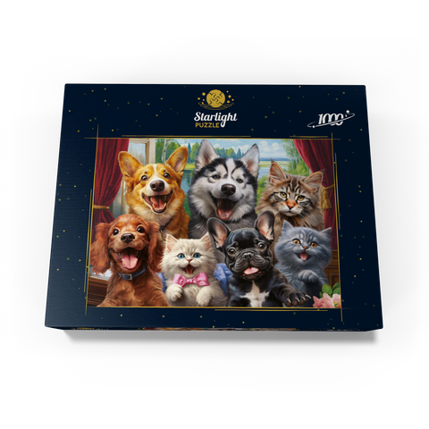 Furry Friends Selfie 1000 Jigsaw Puzzle box view3