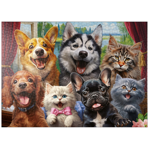 puzzleplate Furry Friends Selfie 1000 Jigsaw Puzzle